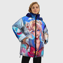 Куртка зимняя женская КРЫЛЬЯ АНИМЕ, цвет: 3D-светло-серый — фото 2