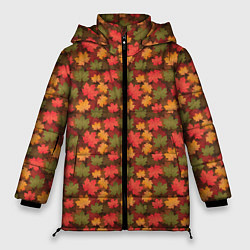 Куртка зимняя женская Maple leaves, цвет: 3D-черный