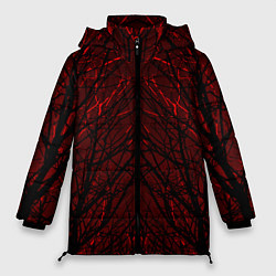 Куртка зимняя женская Ветви, цвет: 3D-красный