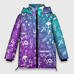 Женская зимняя куртка Minecraft pattern