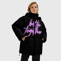 Куртка зимняя женская Вместе лучше, цвет: 3D-черный — фото 2