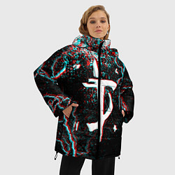 Куртка зимняя женская DOOM ETERNAL GLITCH, цвет: 3D-черный — фото 2