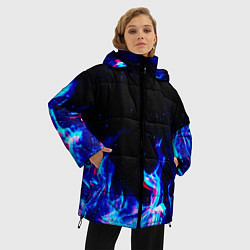 Куртка зимняя женская СИНИЙ ОГОНЬ ГЛИТЧ, цвет: 3D-красный — фото 2