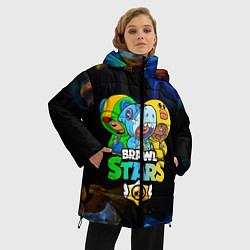 Куртка зимняя женская Brawl Stars Leon Trio, цвет: 3D-черный — фото 2