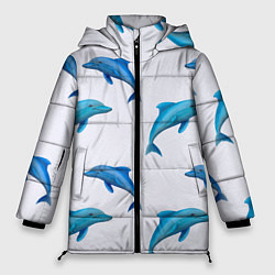 Куртка зимняя женская Рай для дельфина, цвет: 3D-черный