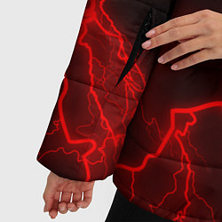 Куртка зимняя женская МОЛНИЯ RED NEON, цвет: 3D-черный — фото 2