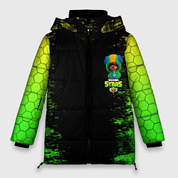Куртка зимняя женская Бравл Старс Леон, цвет: 3D-черный