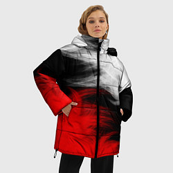 Куртка зимняя женская ПЕРЬЯ, цвет: 3D-черный — фото 2