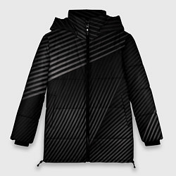 Куртка зимняя женская МЕТАЛЛИЧЕСКИЕ ПОЛОСЫ, цвет: 3D-черный