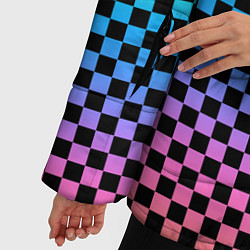 Куртка зимняя женская РАДУЖНАЯ ШАХМАТКА, цвет: 3D-черный — фото 2