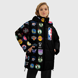 Куртка зимняя женская NBA Team Logos 2, цвет: 3D-красный — фото 2