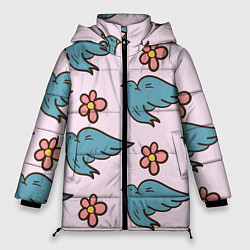 Женская зимняя куртка Стайка птиц