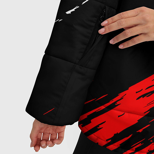 Женская зимняя куртка MASS EFFECT N7 / 3D-Красный – фото 5