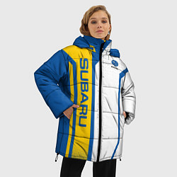 Куртка зимняя женская Subaru Driver team, цвет: 3D-черный — фото 2