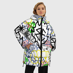 Куртка зимняя женская BILLIE EILISH GRAFFITI, цвет: 3D-черный — фото 2