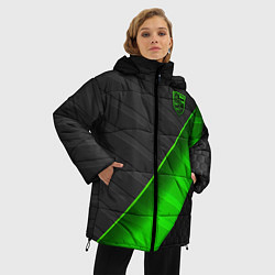 Куртка зимняя женская Porsche, цвет: 3D-черный — фото 2