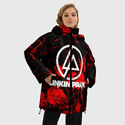 Куртка зимняя женская Linkin Park, цвет: 3D-красный — фото 2