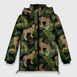 Женская зимняя куртка Versace Леопарды