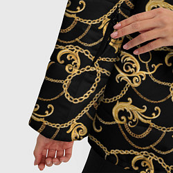 Куртка зимняя женская Versace, цвет: 3D-черный — фото 2
