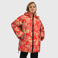 Куртка зимняя женская Оранжевый камуфляж, цвет: 3D-светло-серый — фото 2