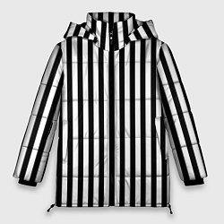 Куртка зимняя женская Пикси полосы, цвет: 3D-черный