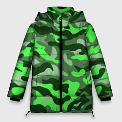 Куртка зимняя женская CAMOUFLAGE GREEN, цвет: 3D-черный