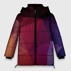 Женская зимняя куртка Полигональный фон