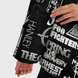 Куртка зимняя женская Рок группы, цвет: 3D-черный — фото 2