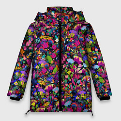 Женская зимняя куртка Мистические цветы