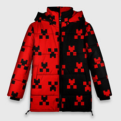 Куртка зимняя женская MINECRAFT CREEPER, цвет: 3D-черный