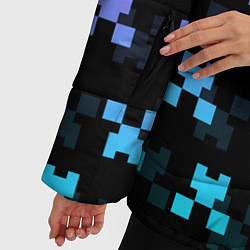 Куртка зимняя женская MINECRAFT CREEPER NEON, цвет: 3D-черный — фото 2
