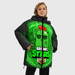 Куртка зимняя женская Brawl Stars SPIKE, цвет: 3D-черный — фото 2