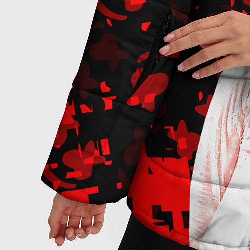 Женская зимняя куртка Fortnite Marshmello / 3D-Красный – фото 5
