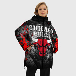 Куртка зимняя женская CHICAGO BULLS, цвет: 3D-светло-серый — фото 2