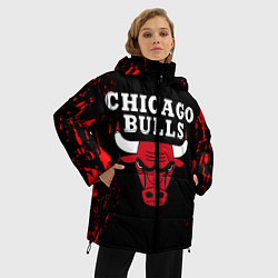 Куртка зимняя женская CHICAGO BULLS, цвет: 3D-красный — фото 2