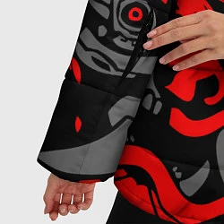 Куртка зимняя женская CYBERPUNK 2077 SAMURAI, цвет: 3D-черный — фото 2