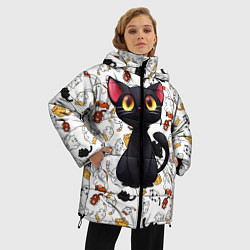 Куртка зимняя женская Котэ Котята, цвет: 3D-светло-серый — фото 2