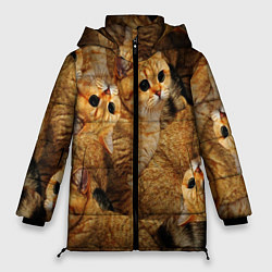 Куртка зимняя женская КОТЯТУШКИ, цвет: 3D-черный