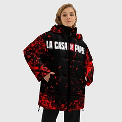 Куртка зимняя женская La Casa de Papel спина Z, цвет: 3D-красный — фото 2