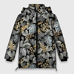 Женская зимняя куртка Серебряные листочки