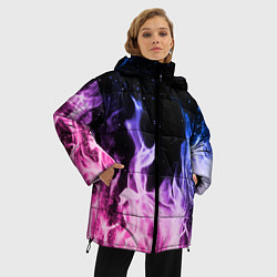 Куртка зимняя женская НЕОНОВЫЙ ОГОНЬ, цвет: 3D-светло-серый — фото 2
