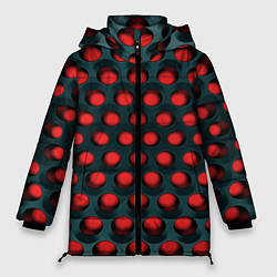 Женская зимняя куртка Раскалённый красный 3Д