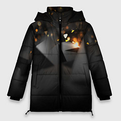 Куртка зимняя женская СВЕТЯЩИЕСЯ ФИГУРЫ, цвет: 3D-черный