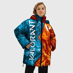 Куртка зимняя женская Valorant Огонь и вода, цвет: 3D-черный — фото 2