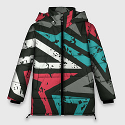 Куртка зимняя женская Geometric Abstraction, цвет: 3D-черный