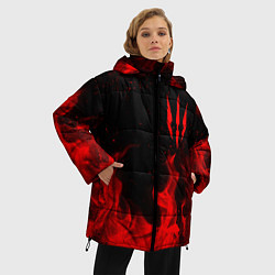 Куртка зимняя женская ВЕДЬМАК 3 ГЕРАЛЬТ КОГОТЬ, цвет: 3D-светло-серый — фото 2