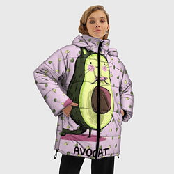 Куртка зимняя женская Авокадо Кот, цвет: 3D-красный — фото 2