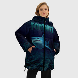 Куртка зимняя женская Loot Shark Fortnite, цвет: 3D-черный — фото 2