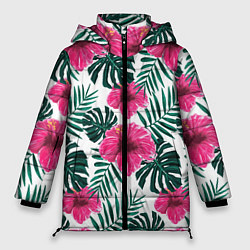 Женская зимняя куртка Гавайский гибискус