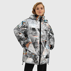 Куртка зимняя женская Зеркальный калейдоскоп, цвет: 3D-черный — фото 2